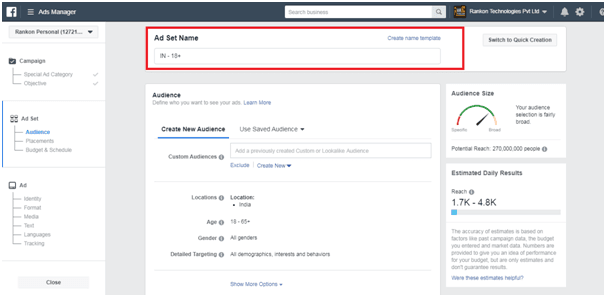 Facebook Ad Account